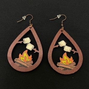 S’mores Water Drop Earrings
